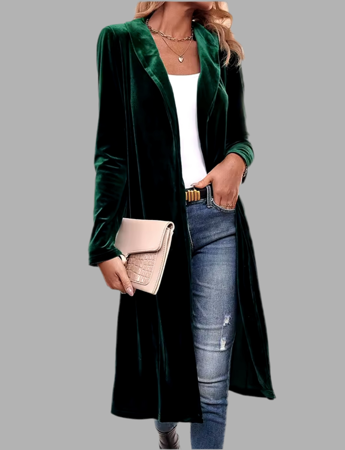 Mintlis mujer, terciopelo levita Karla, 5 tallas