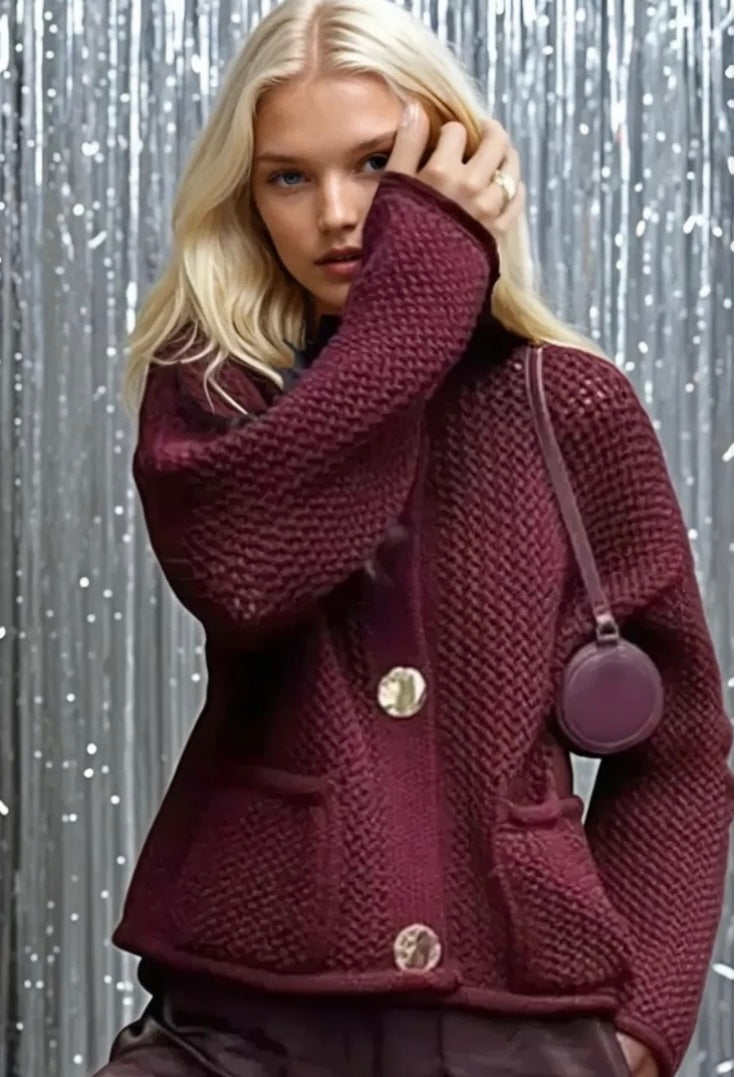 Mintlis mujer de crotchet cardigan Florence, 4 colores, tallas (36-46)