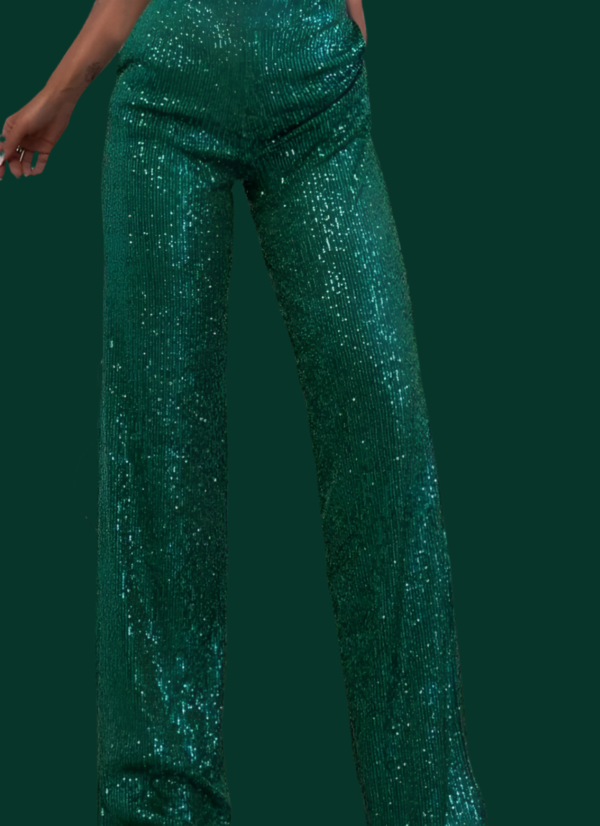 Gaby sequin streech elastic waist pants, 3 colors, 4 sizes