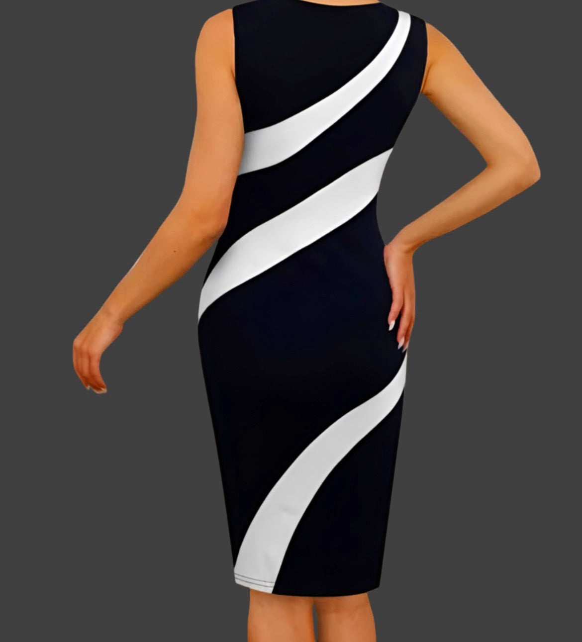 Vestido Nicole de algodón licra,spandex, 2 colores, 6 tallas