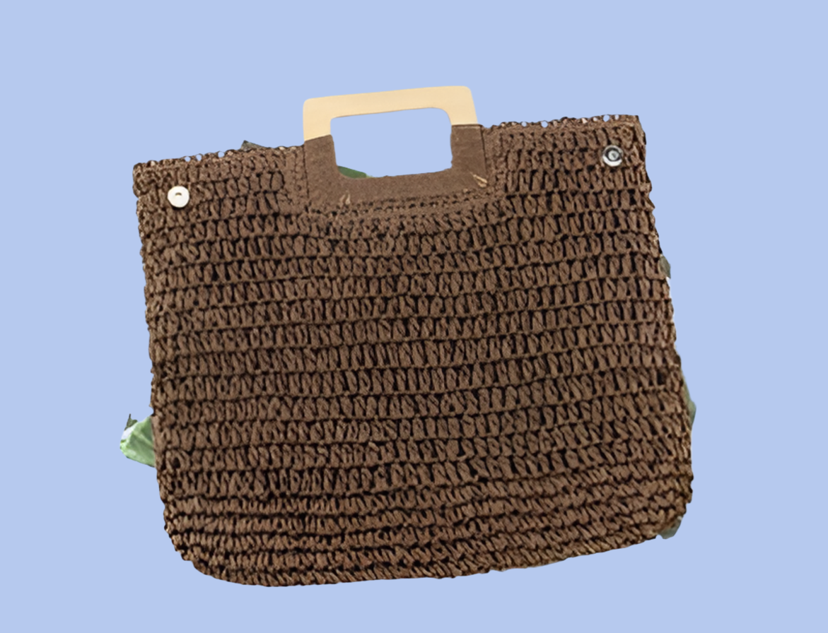 Bolso Estella Rafia asa larga, asa cuadrada , 5 colores, 2 modelos