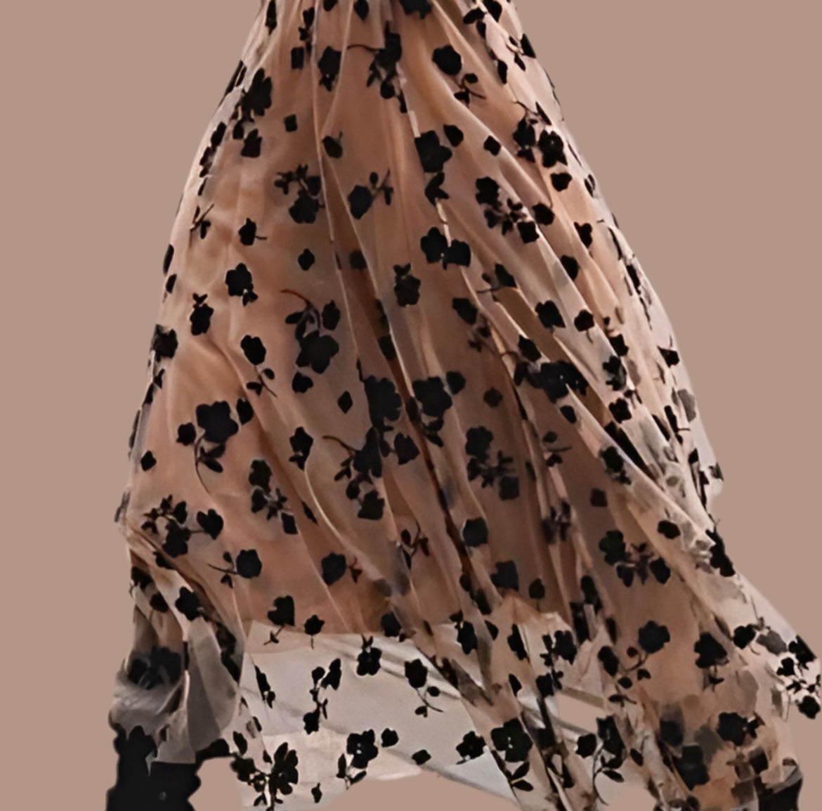 Jupe Gin brodée à taille élastique, 2 couleurs, taille unique