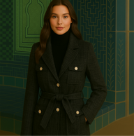 Texas wool camisole jacket including belt, 5 sizes (36-44)