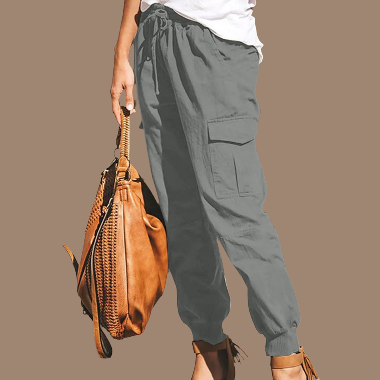 Pantalón Ginebra cargo algodón strech, elástico, 3 colores, tallas (36 hasta 50)