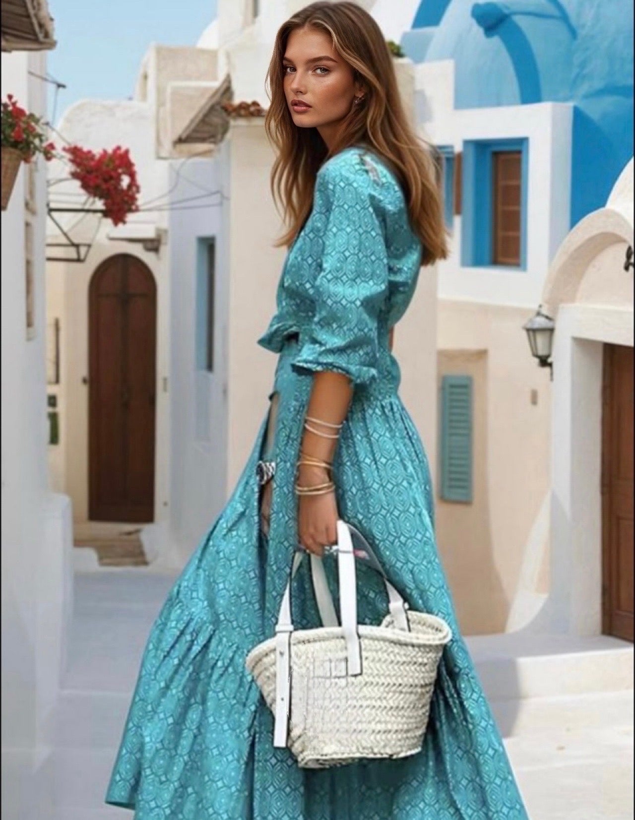 Mintlis mujer algodón licra, cintura elástica vestido Moon,tallas (36-44)