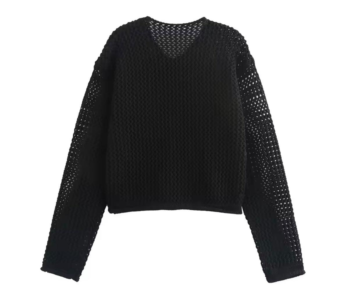 Mintlis mujer de crotchet cardigan Florence, 4 colores, tallas (36-46)