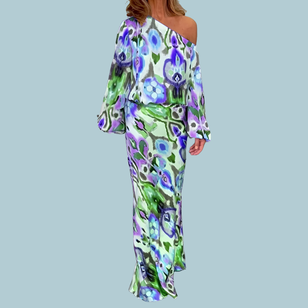 Vestido Isabella asimétrico punto strech y cintura elástica, 6 colores, 5 tallas