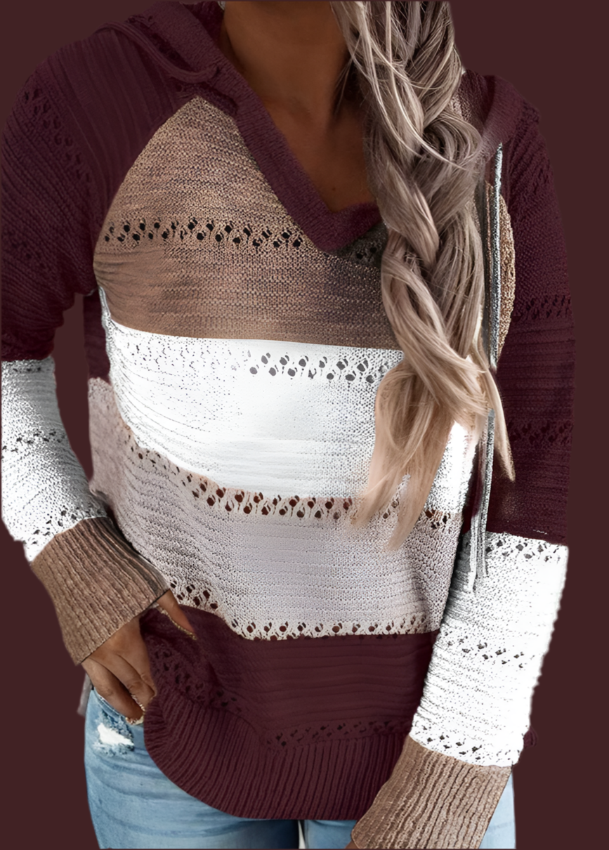 Mintlis mujer punto jersey capucha Rebeca, 5 colores, tallas (36-48)