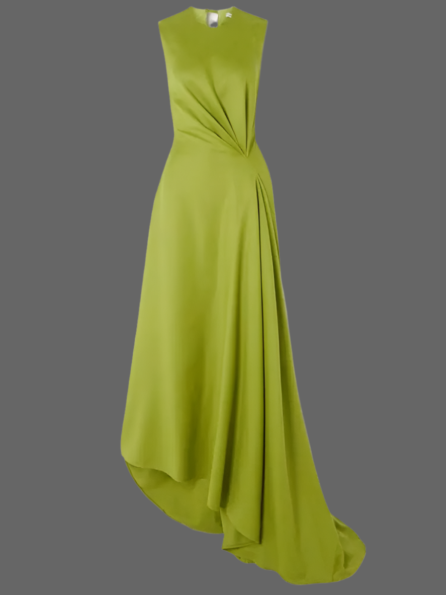 Vestido Lamberty Green largo de crepe elastane, 4 tallas (38-44)