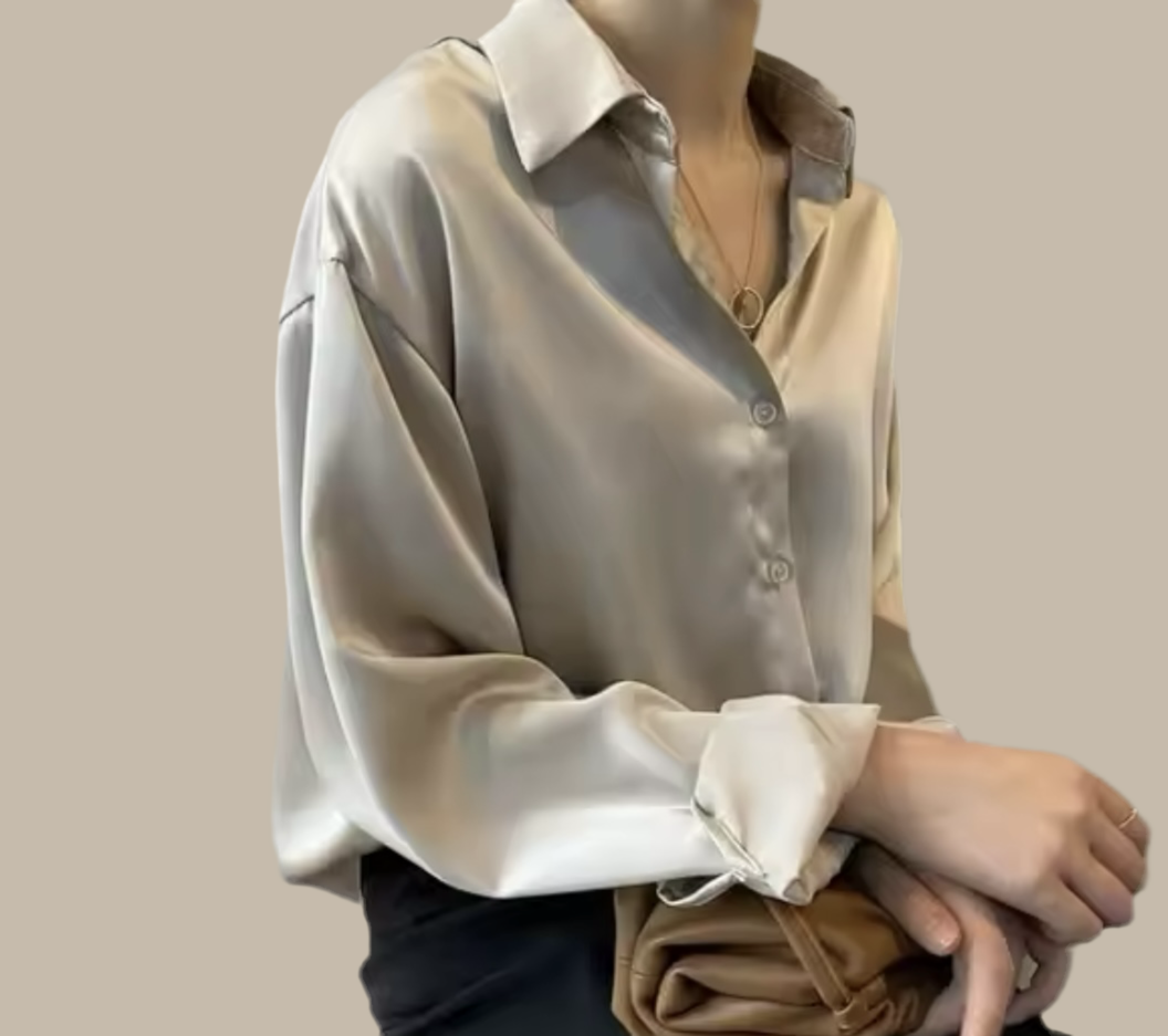 Mintlis mujer seda blusa loving, 4 colores, tallas (36-48)