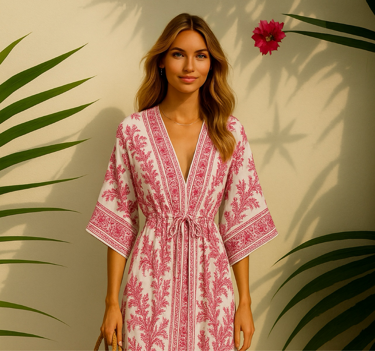 Vestido Bora-Bora, 2 estampados,tallas (36-50)hasta el tobillo