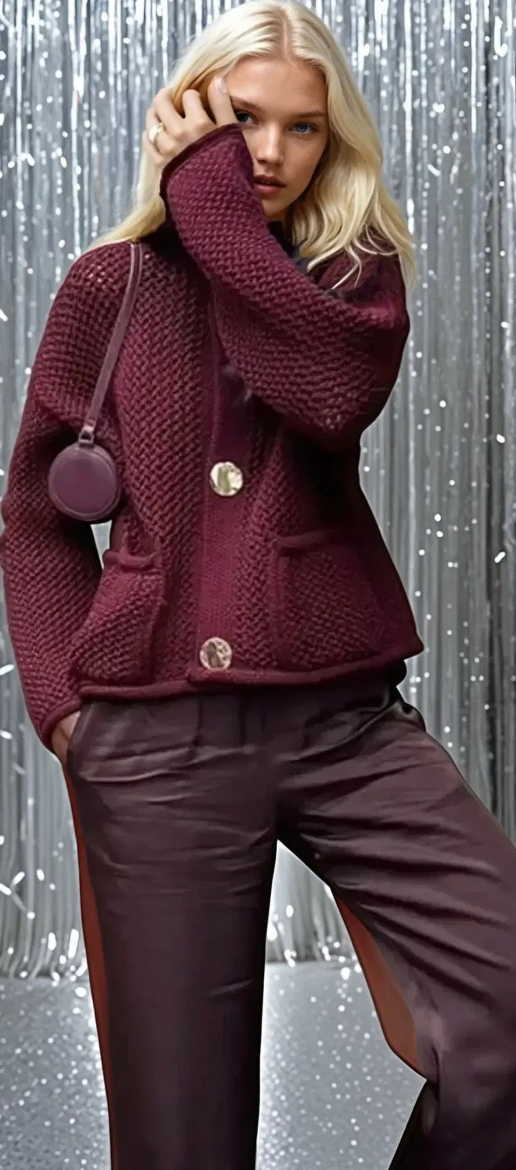 Mintlis mujer de crotchet cardigan Florence, 4 colores, tallas (36-46)