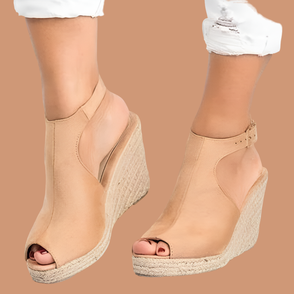 Sandalias cuñas Esparto Jimena , 6 colores, Made in Spain