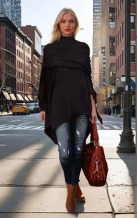 Mintlis mujer, lana 100% cashemira licra, jersey capa Pathy tallas (36-44)