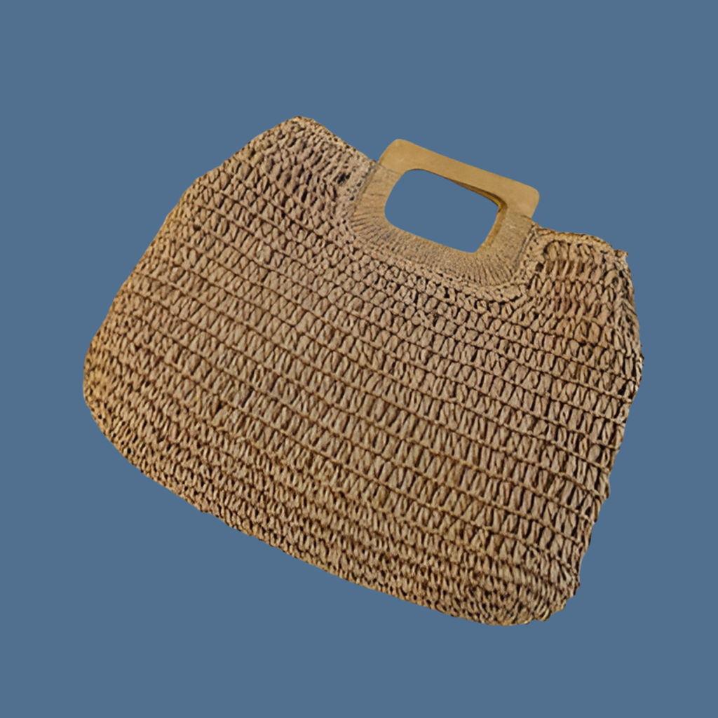 Bolso Estella Rafia asa larga, asa cuadrada , 5 colores, 2 modelos