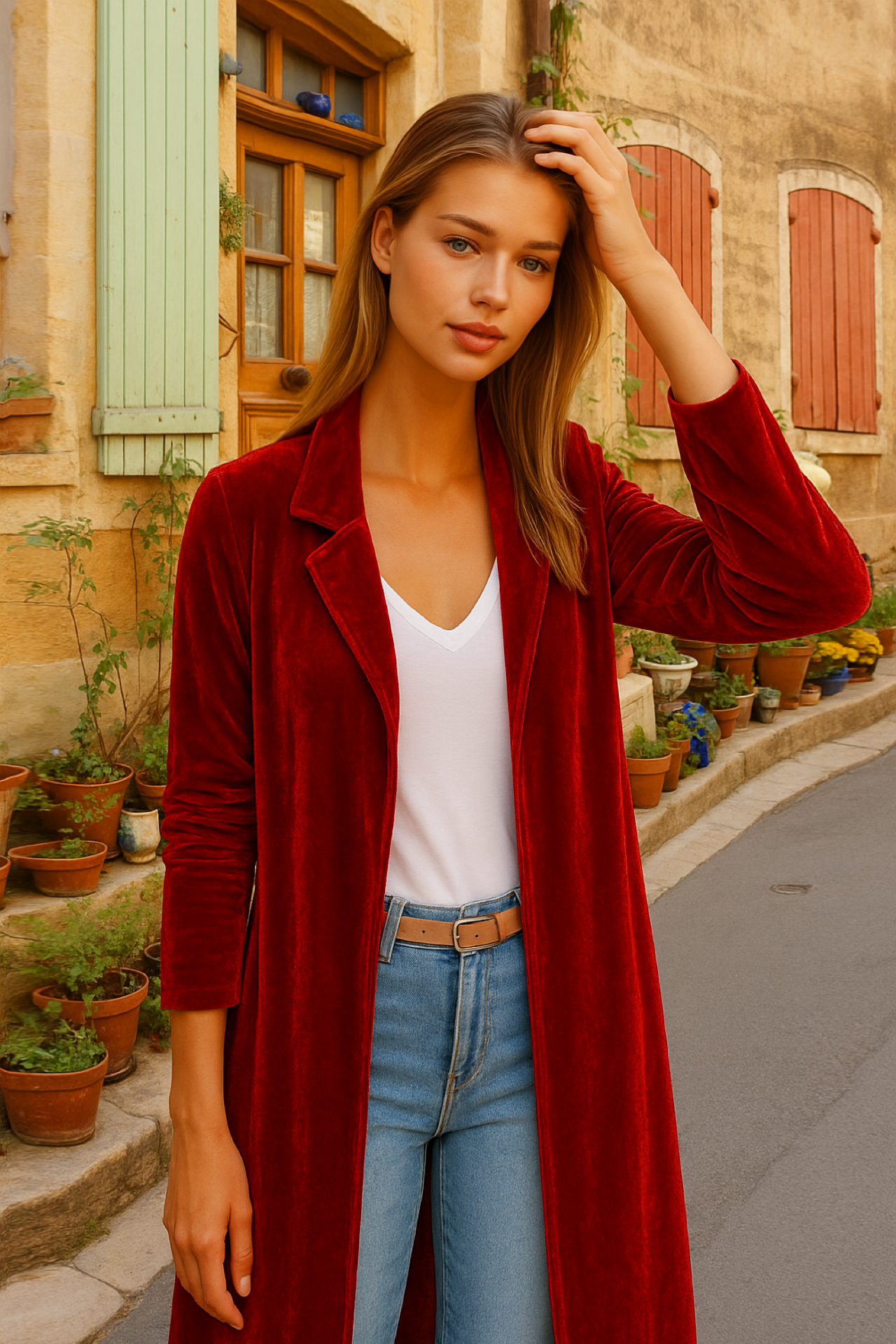 Manteau Natali 100% laine avec poches et doublure avec ceinture, 2 coloris, 6 GRANDES TAILLES