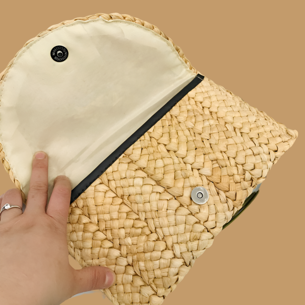 Clutch bag Lisbon de mano rafia sobre, 9 colores