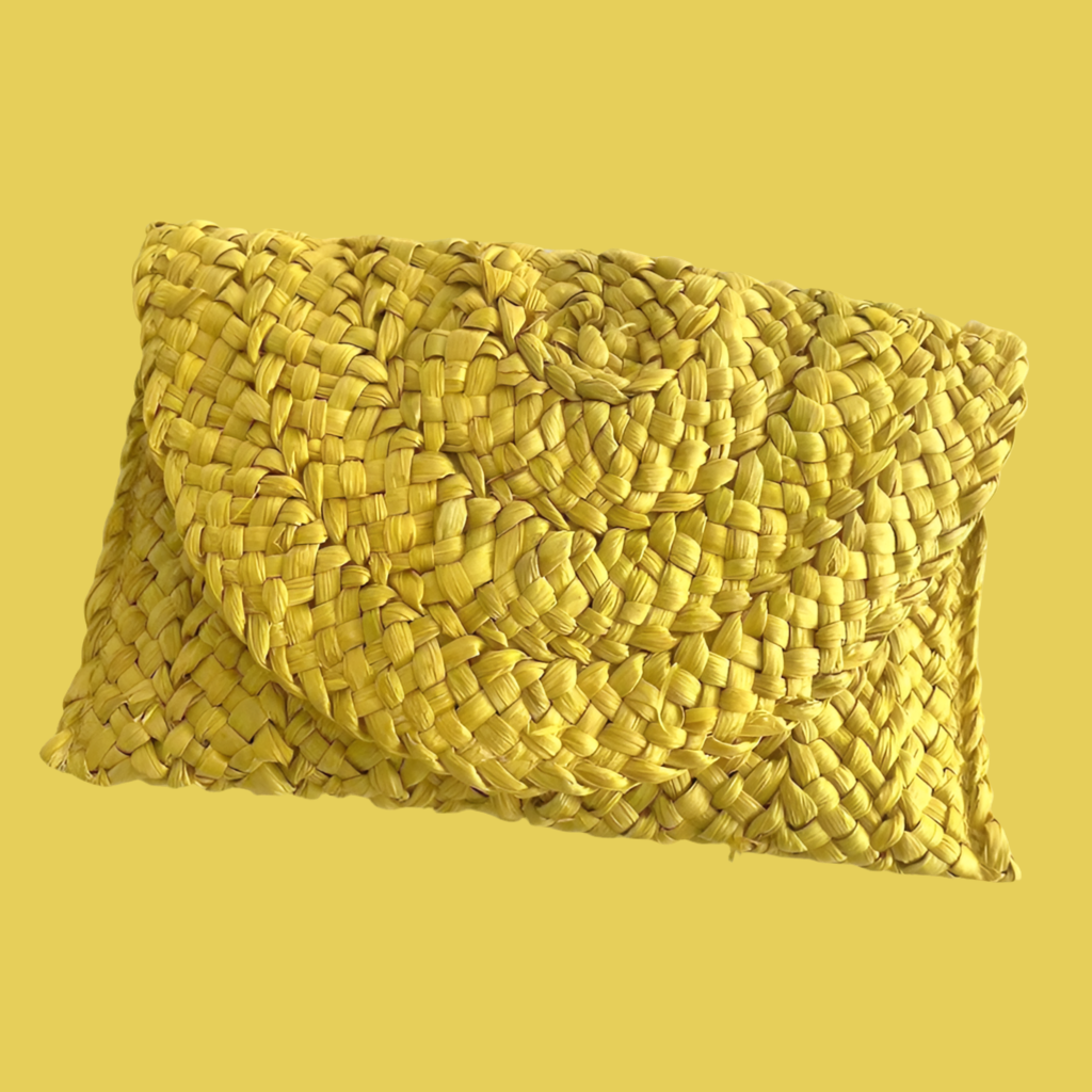 Clutch bag Lisbon de mano rafia sobre, 9 colores
