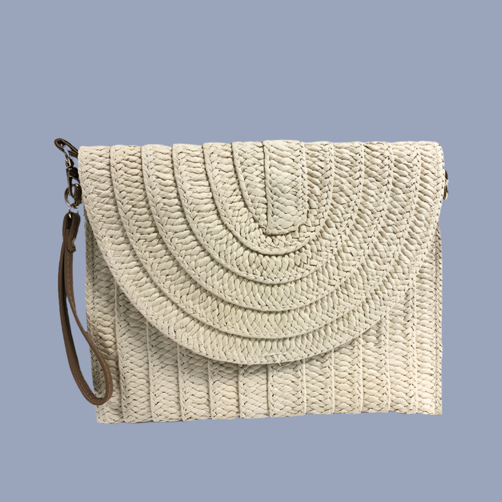 Bolso Christian rafia sobre de mano, 9 colores