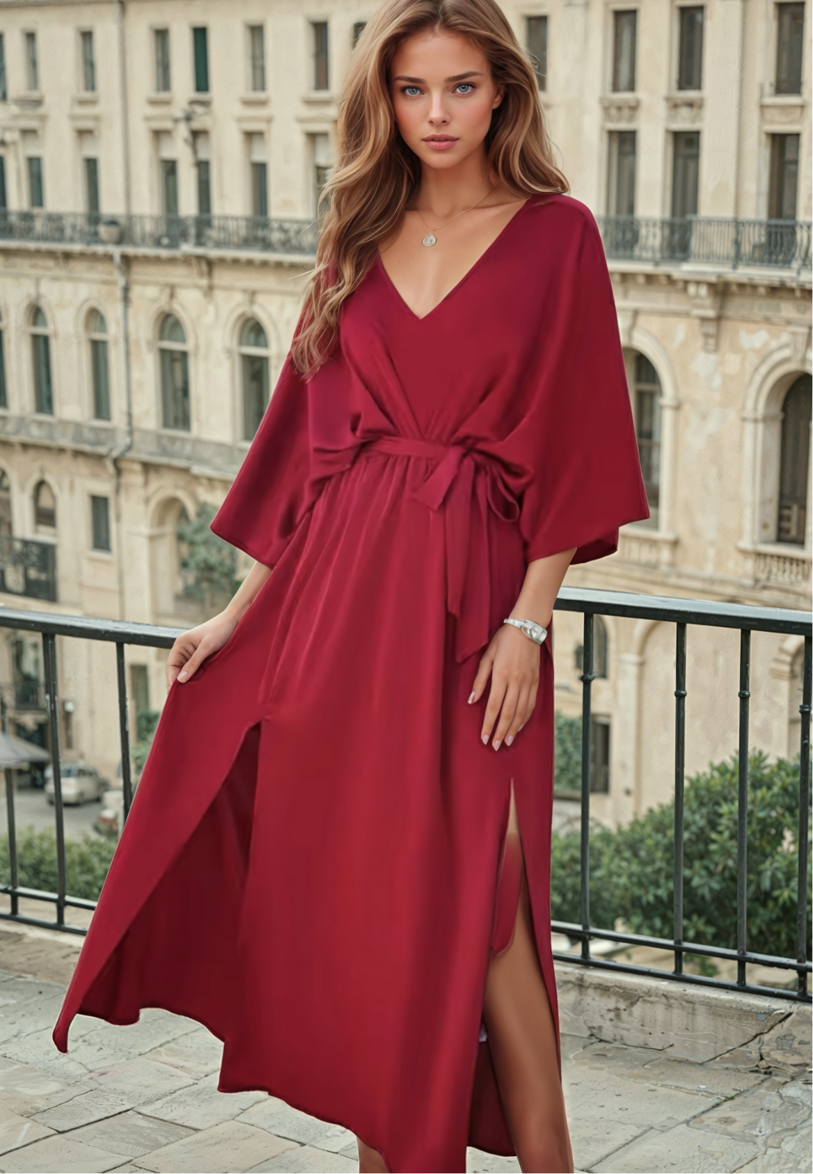 Mintlis mujer satén, vestido Giovanni, 4 colores, tallas(36-46)
