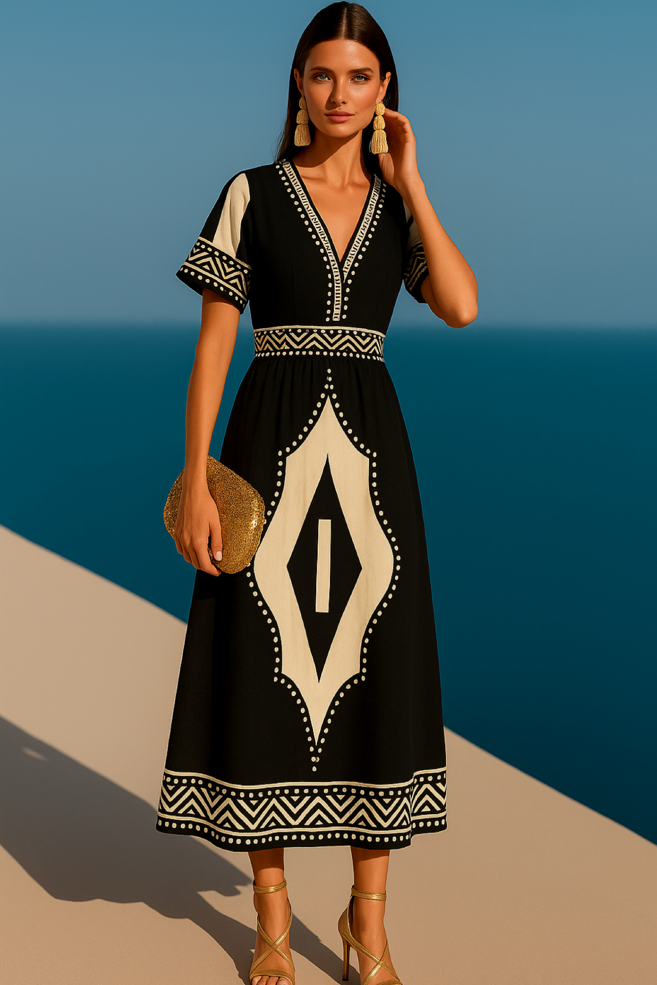 50% OFF Only You cotton crepe dress, sizes (36-46)
