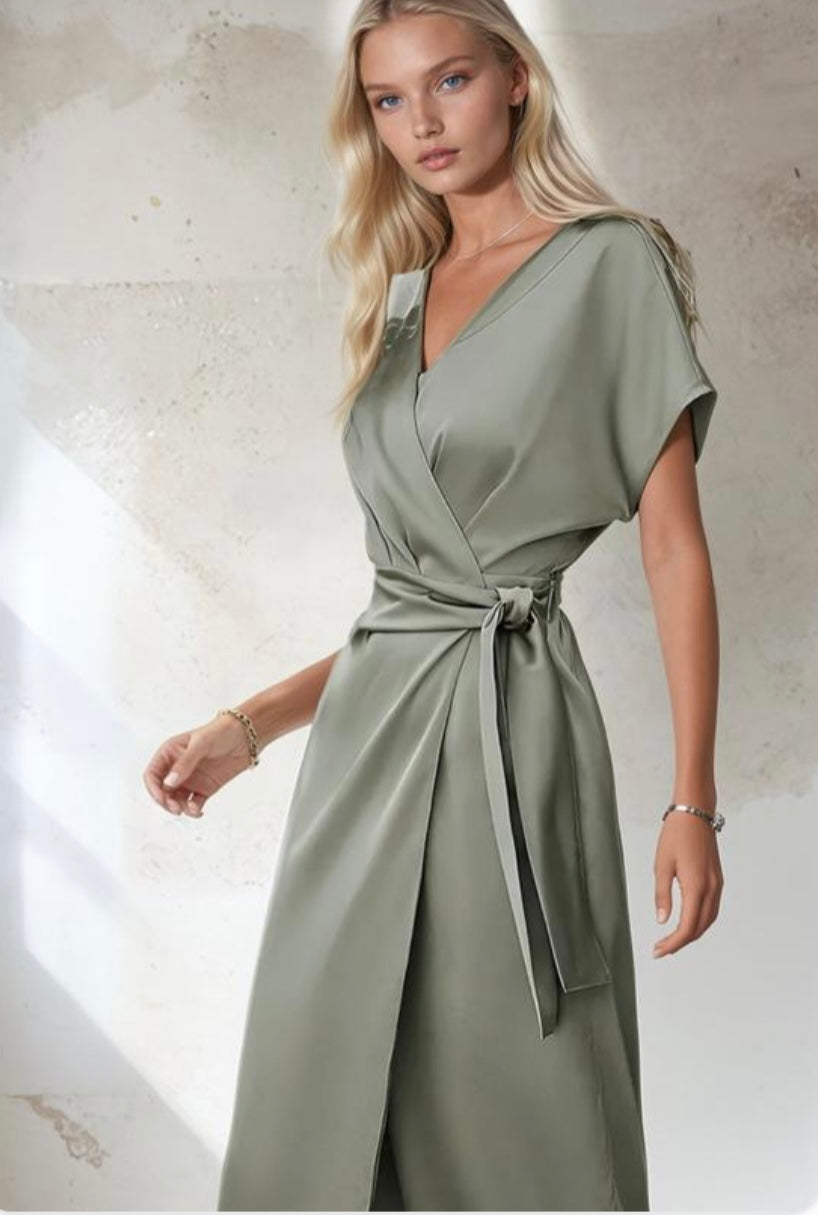 Mintlis mujer satén vestido Africa, tallas (36-46)