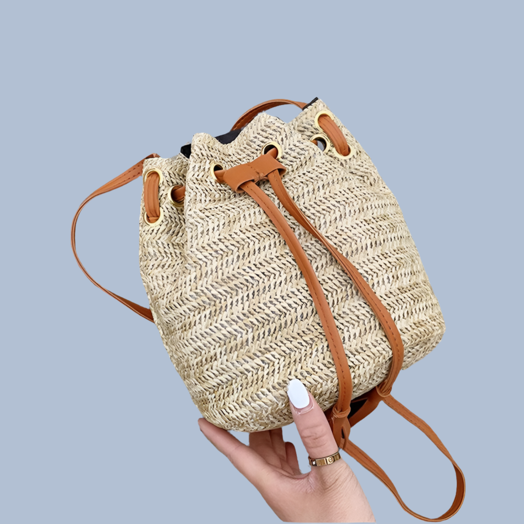 Bolso bandolera shopping bag Gabriela rafia, 3 colores