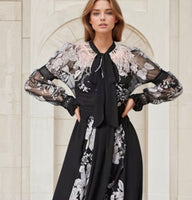 Mintlis print, chiffon Napoli dress, 6 sizes