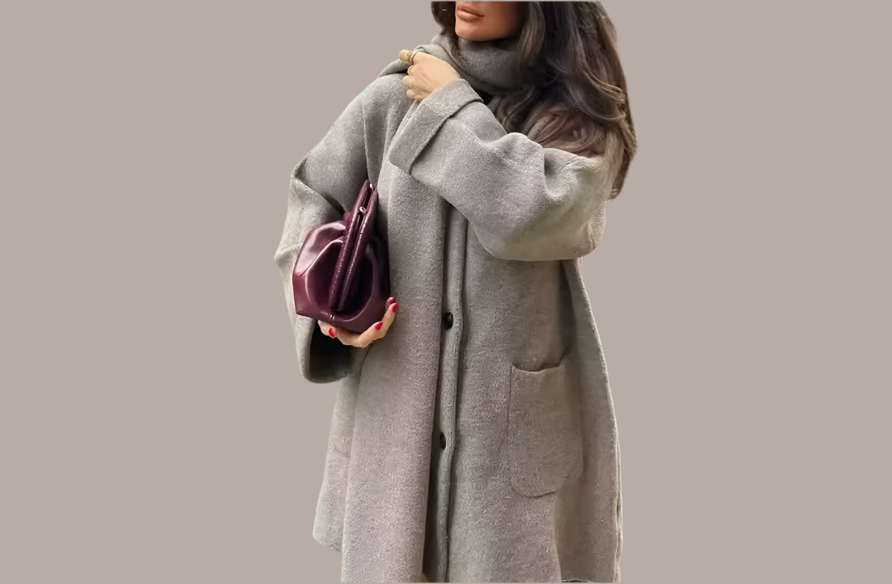 Mintlis mujer, lana cashemira con bufanda, chaqueta Gabrielle, tallas (36-46)