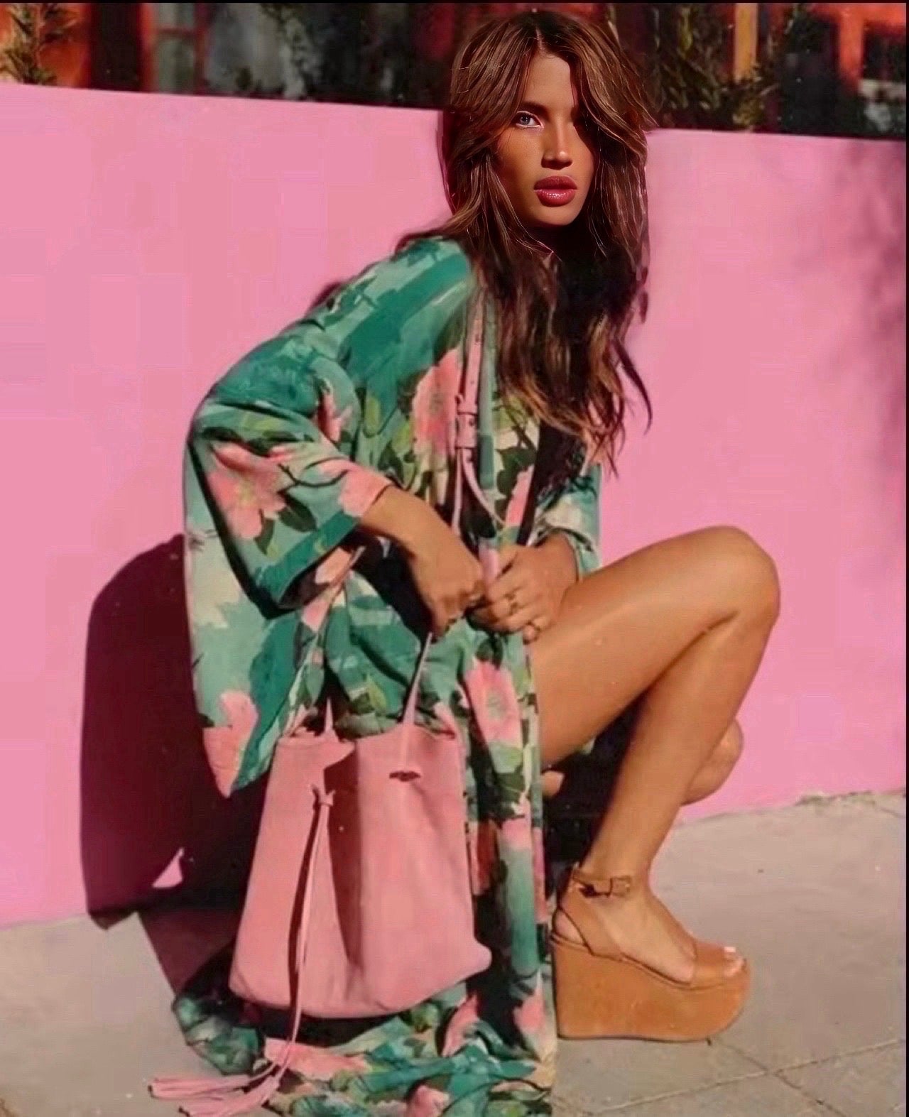 Mintlis mujer, poliester cinturón, Kimono Fever, talla única