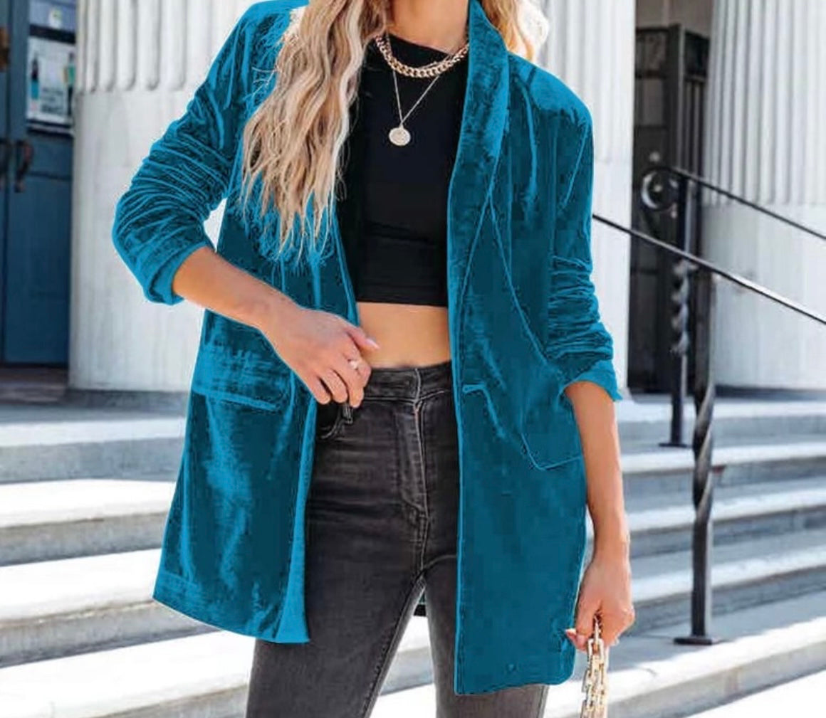 Veste en velours Ursula, 7 couleurs, 4 tailles
