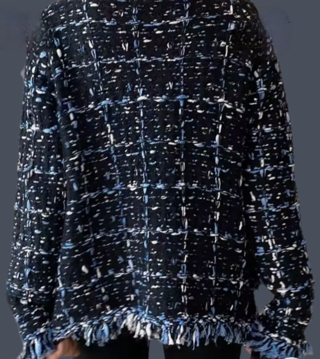 Roland long wool fringed shiny coat, sizes (40-52) one size