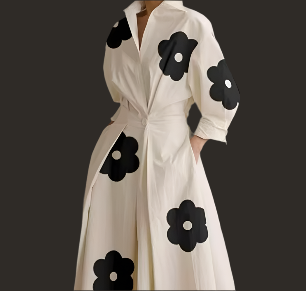 Mintlis mujer, algodón licra, vestido Katalina flores, tallas (36-46)