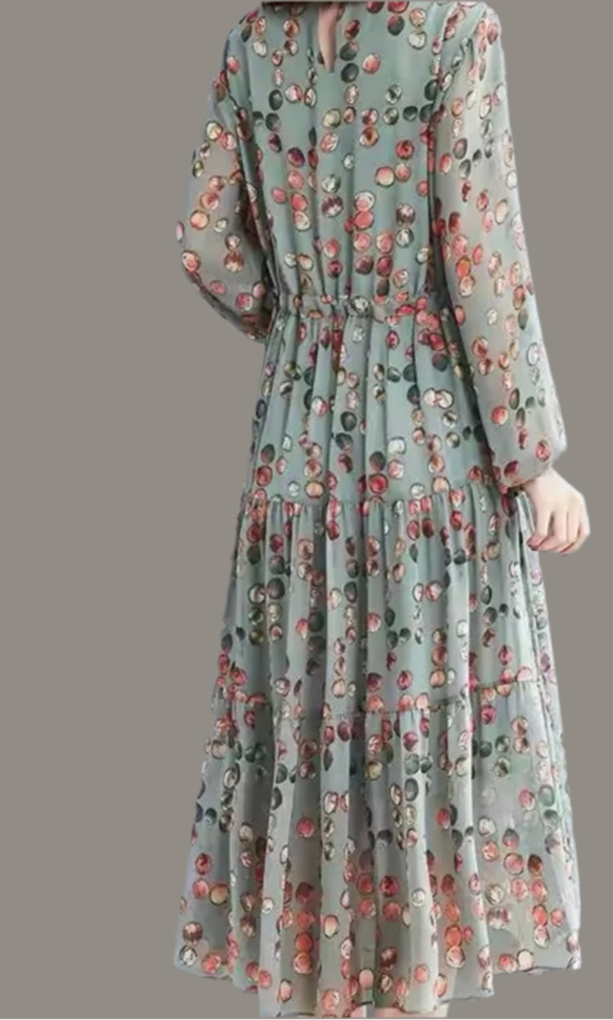 Mintlis mujer, gasa y seda estampado, 2 colores, vestido Attraction, tallas (36-48)