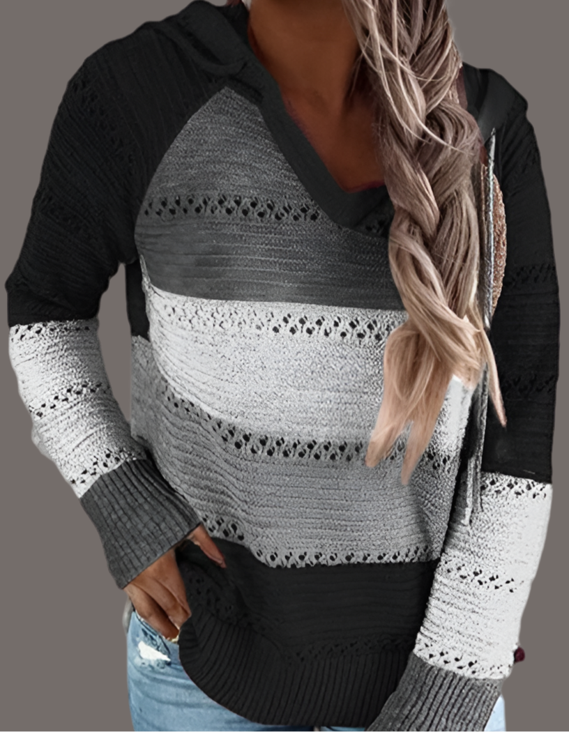 Mintlis mujer punto jersey capucha Rebeca, 5 colores, tallas (36-48)
