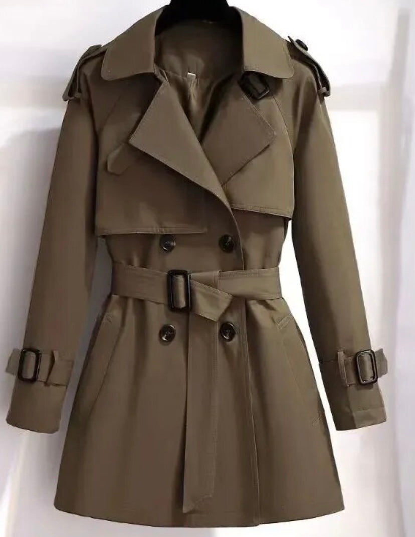 Trench gabardina Kings Road de algodón y forro, 3 colores , 5 TALLAS GRANDES