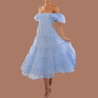 Mintlis mujer, algodón tul elástico, vestido Loren, 7 colores, tallas (36-44)