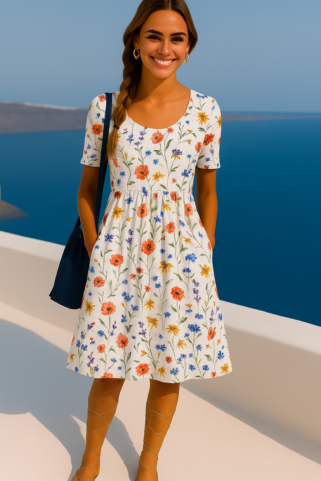 40% OFF East cotton knit dress, 6 prints, sizes (36-50)