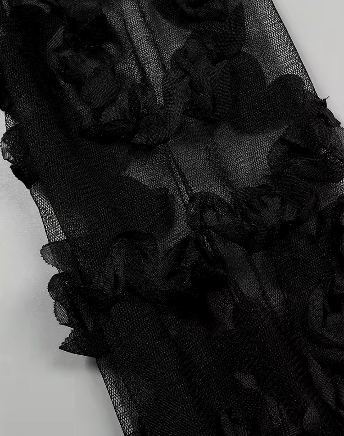 Mintlis mujer, algodón licra elastane bordado cuello alto y tul, top Anna, tallas (36-48)