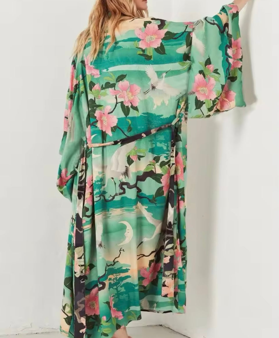 Mintlis mujer, poliester cinturón, Kimono Fever, talla única