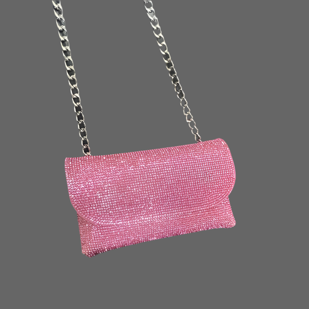 Party bag crossbody chain, 10 models, Bridget rhinestone glitter
