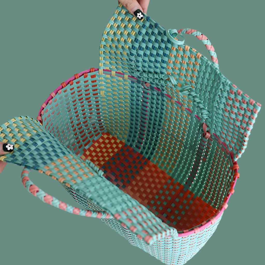 Jacky basket bags multicolored basket, 3 colors