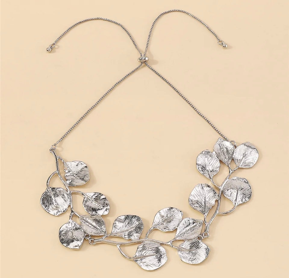 Saint necklace, gold and silver
