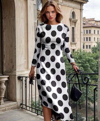 Vestido Baby lunares algodón licra satinado tallas (36-44)