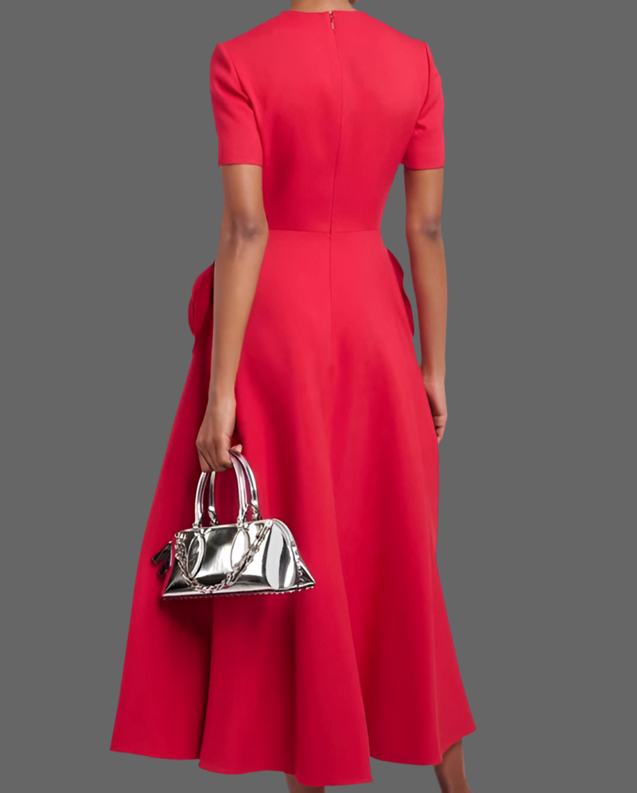 Vestido Flamenco flores strech crepe de algodón, 3 colores, tallas(36-44)