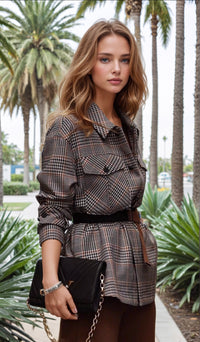 Mintlis mujer, lana 100% con cinturón incluido, chaqueta Dianne tallas (36-50)