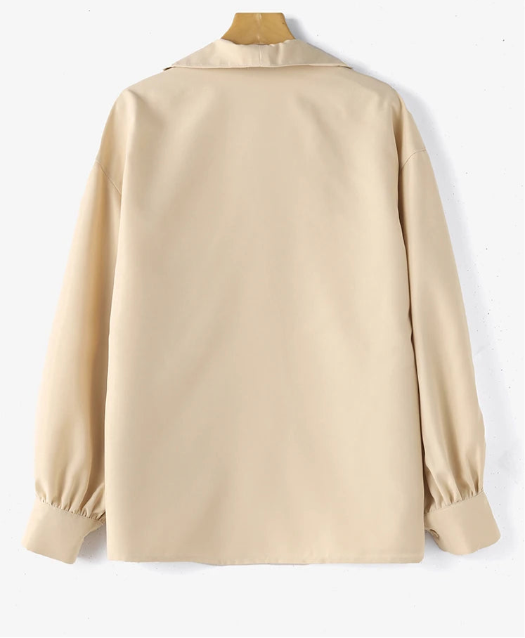 Mintlis mujer algodón camisa japonesa, 3 colores, tallas (36-48)