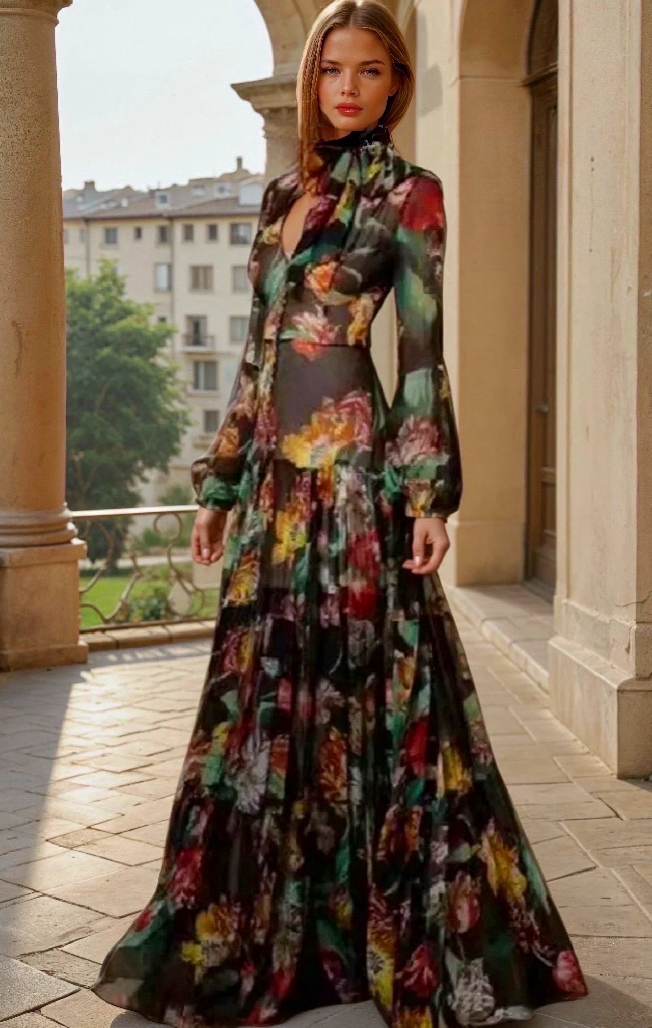 Mintlis mujer, gasa Vestido Morrocan, tallas (34-50)