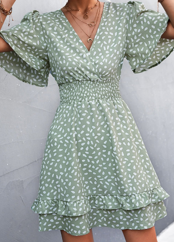 Norma chiffon dress, stretch, elastic, 4 sizes (36-42)