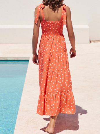 Robe d'été en mousseline et viscose, 2 couleurs